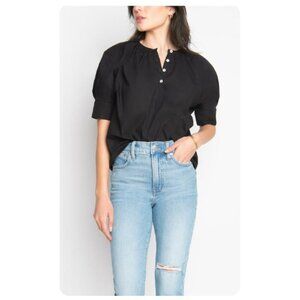 * WVN Black Sienna Short Sleeve Blouse sz M